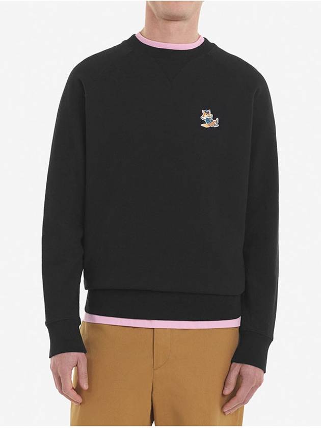 Dressed Fox Patch Classic Sweatshirt Black - MAISON KITSUNE - BALAAN 6