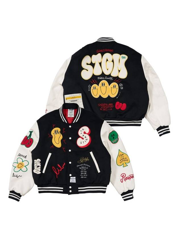 STGM OVERSIZED VARSITY JACKET BLACK - STIGMA - BALAAN 2