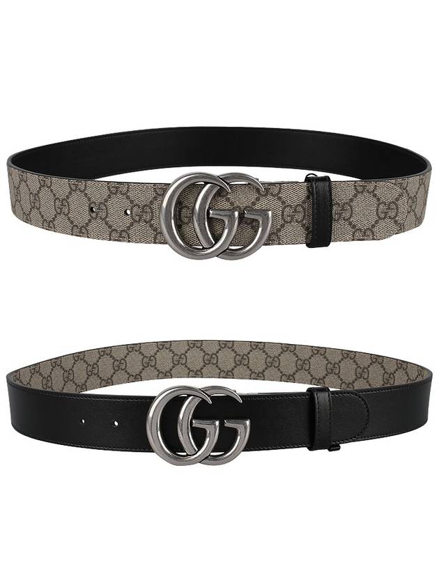 GG Marmont Reversible Leather Belt Beige - GUCCI - BALAAN 11