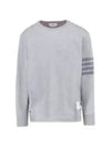 4 Bar Armband Tonal Long Sleeve T-Shirt Grey - THOM BROWNE - BALAAN 2