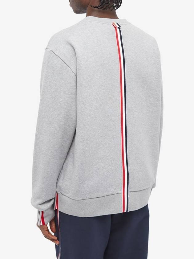 Center Back Stripe Crewneck Sweatshirt Light Grey - THOM BROWNE - BALAAN 4