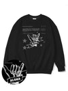 Aloha White Overfit Sweatshirt Black - MONSTER REPUBLIC - BALAAN 4