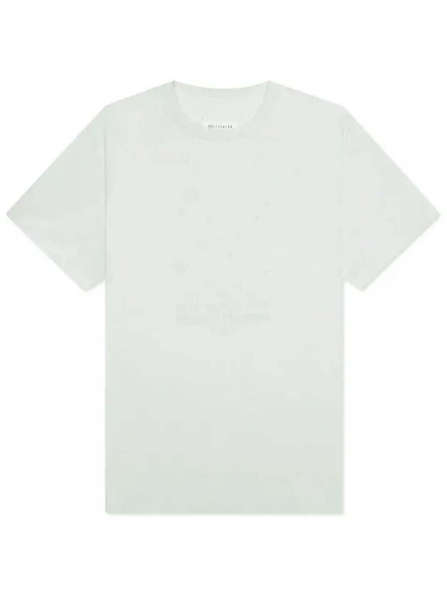 Numeric Embroidered Logo Mako Cotton Short Sleeve T-Shirt White - MAISON MARGIELA - BALAAN 3