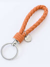 Intrecciato Leather Key Holder Coral - BOTTEGA VENETA - BALAAN 2