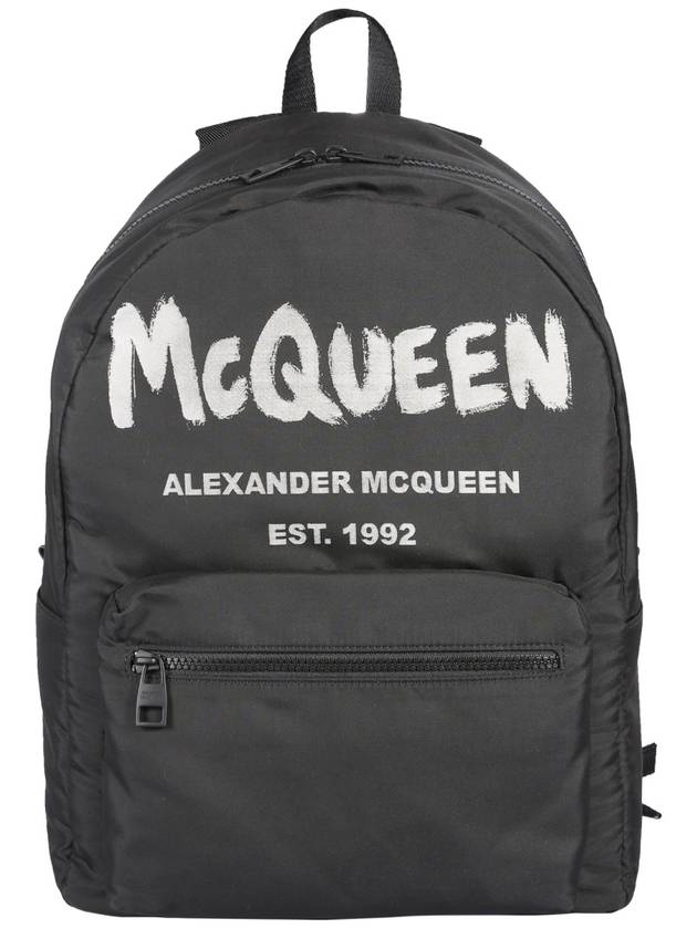 Graffiti Metropolitan Backpack Black - ALEXANDER MCQUEEN - BALAAN 3