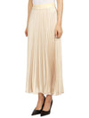 Gavino Long Pleated Skirt Beige - MAX MARA - BALAAN 3