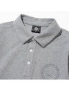 Men s Logo Embroidered Classic Long Sleeve Polo T Shirt M GRAY - 20THHOLE - BALAAN 3