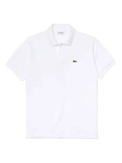 Men's Logo Classic Fit Cotton Short Sleeve Polo Shirt White - LACOSTE - BALAAN 2