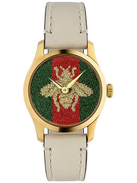 YA1265009 G Timeless Women s Leather Quartz 27mm - GUCCI - BALAAN 1