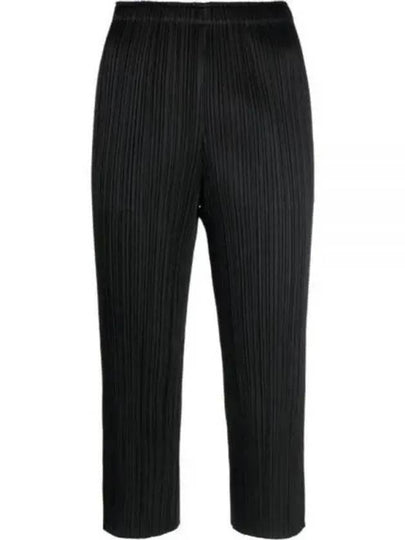 Pleated Basic Straight Pants Black - ISSEY MIYAKE - BALAAN 2