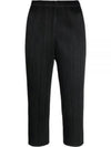 Pleated Basic Straight Pants Black - ISSEY MIYAKE - BALAAN 2