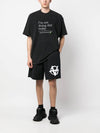 Logo Print Midi Shorts Black - VETEMENTS - BALAAN 4