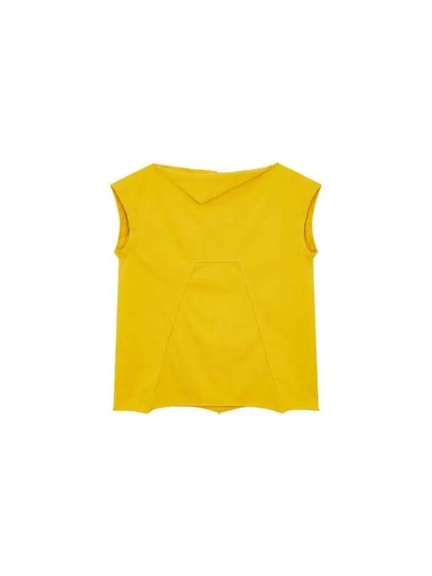 WOMEN Ruffle Neck Sleeveless Top Yellow - RICK OWENS - BALAAN 1