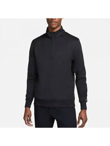 Men's Golf Dri Fit Player Half Zip Long Sleeve T-Shirt Black - NIKE - BALAAN 1