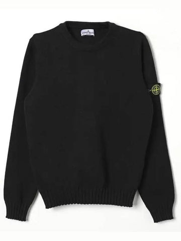 Kids 8 10 Wappen Cotton Sweater Black - STONE ISLAND - BALAAN 1