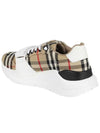 Vintage Check And Leather Sneakers White Archive Beige - BURBERRY - BALAAN 4