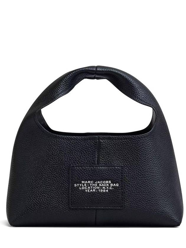 'The Mini Sack' Black Handbag With Logo In Leather Woman - MARC JACOBS - BALAAN 7