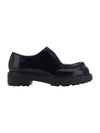 Diapason Opaque Lace-Up Brushed Leather Derby Black - PRADA - BALAAN 1