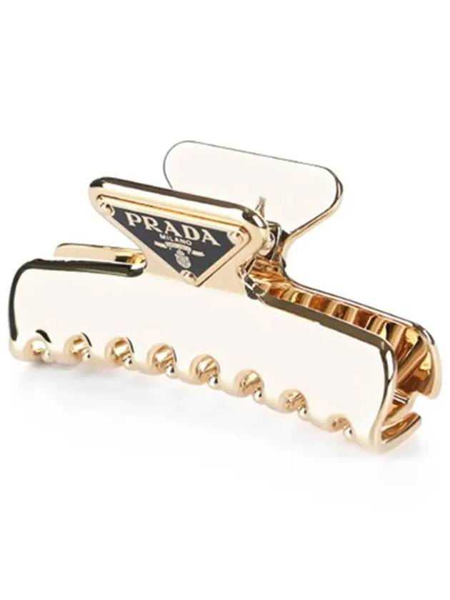 Women's Logo Metal Hair Clip Gold - PRADA - BALAAN 5