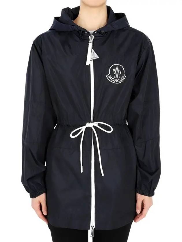 Women's Veirade Hooded Parka Navy - MONCLER - BALAAN 3