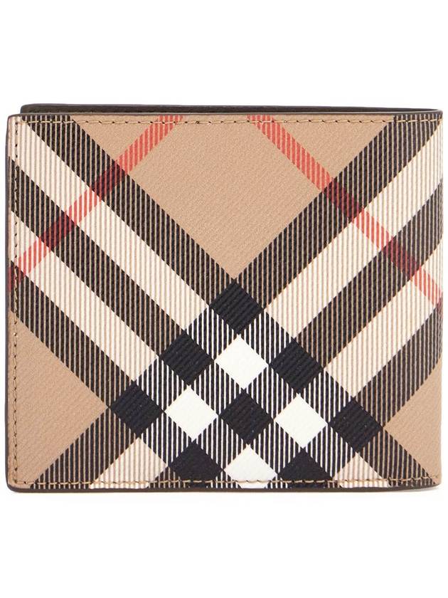 Check Half Wallet Beige - BURBERRY - BALAAN 4