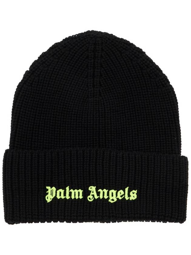 Classic Rib Beanie Black - PALM ANGELS - BALAAN 2