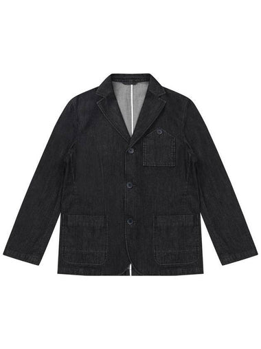 Denim 3 Button Jacket Black - SOLEW - BALAAN 1