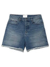 Men's Straight Denim Shorts Blue - AMI - BALAAN 2