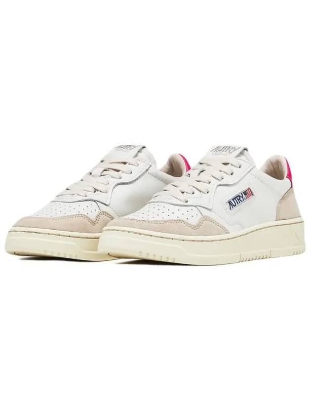 Medalist Suede Pink Tab Low Top Sneakers White - AUTRY - BALAAN 3