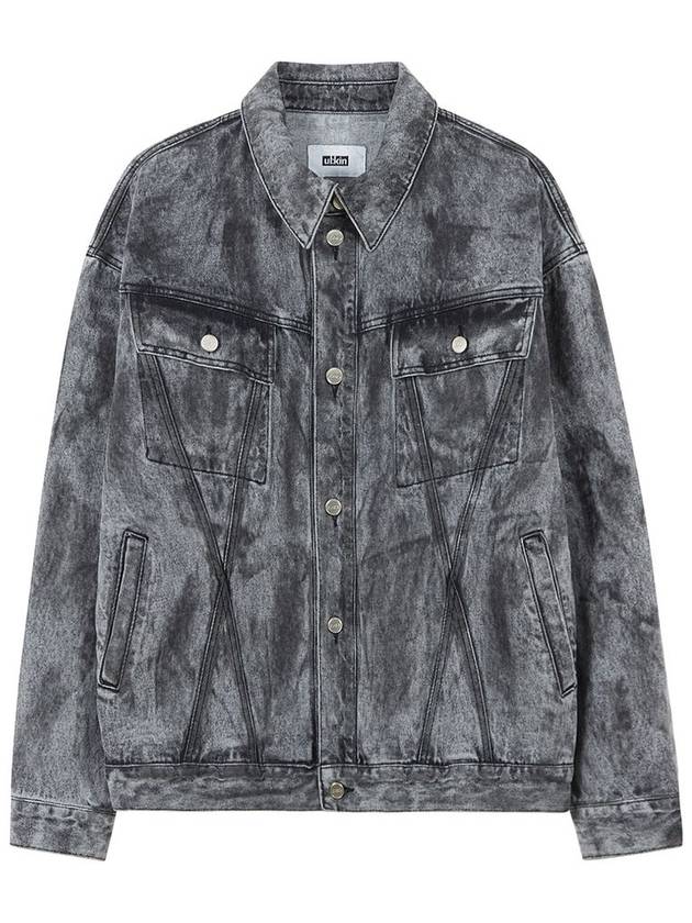 Runway dirty washed cotton jacket_dusty black - ULKIN - BALAAN 1