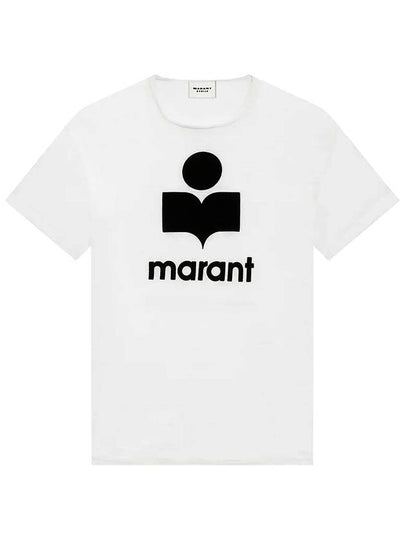 Zewel Logo Short sleeve T shirt White - ISABEL MARANT ETOILE - BALAAN 2