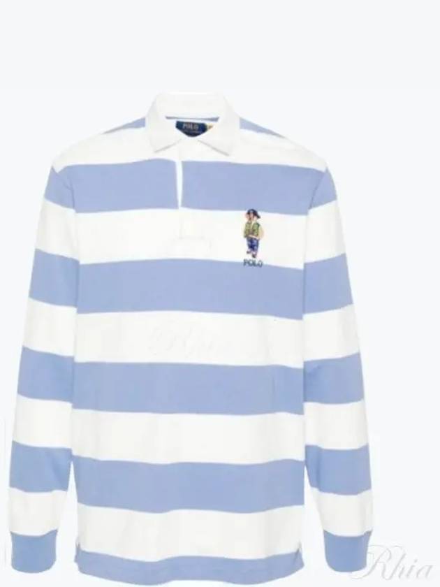 Striped Long Sleeve PK Shirt Blue - POLO RALPH LAUREN - BALAAN 2