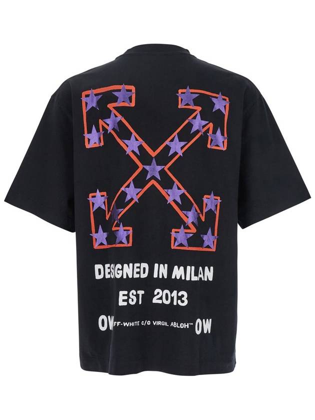 'Star Arrow' Black T-Shirt With Maxi Logo Printed On The Back In Cotton Man - OFF WHITE - BALAAN 2