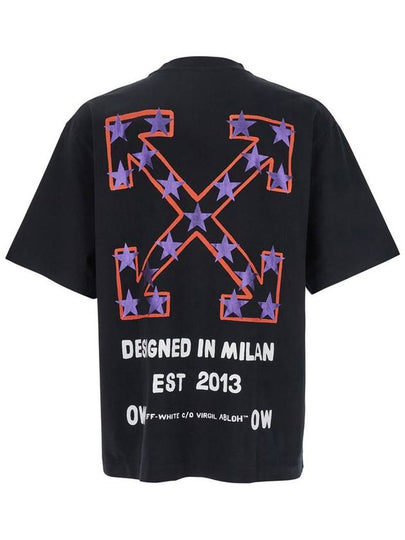 'Star Arrow' Black T-Shirt With Maxi Logo Printed On The Back In Cotton Man - OFF WHITE - BALAAN 2