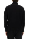 Diagonal Raised Fleece Half Zipped Sweatshirt Black - CP COMPANY - BALAAN 2