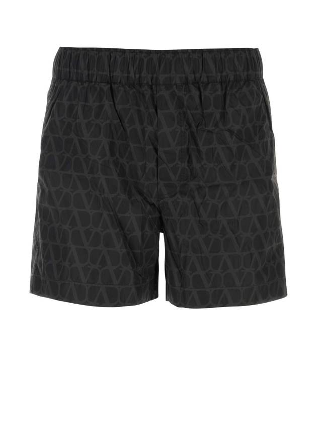 V Logo Swim Short Black - VALENTINO - BALAAN 1