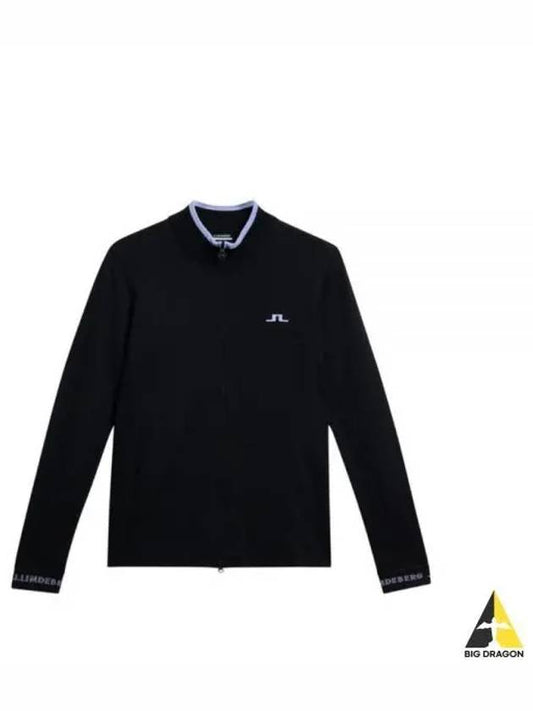 Almaida Full Zip Knit Top Black - J.LINDEBERG - BALAAN 2