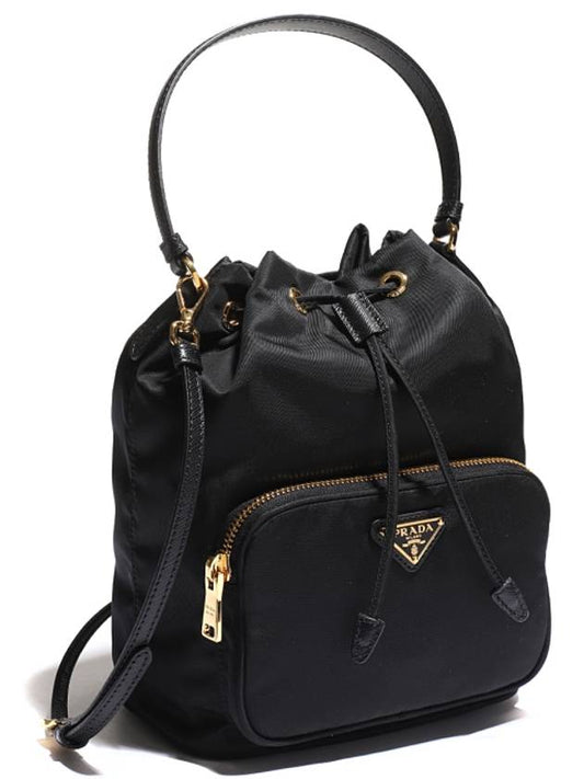 Duet Re-Nylon Bucket Bag Black Gold - PRADA - BALAAN 2