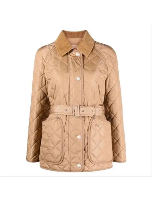 Diamond Quilted Nylon Jacket Beige - BURBERRY - BALAAN 2