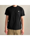 logo patch short sleeve tshirt black 801524113 - STONE ISLAND - BALAAN 2