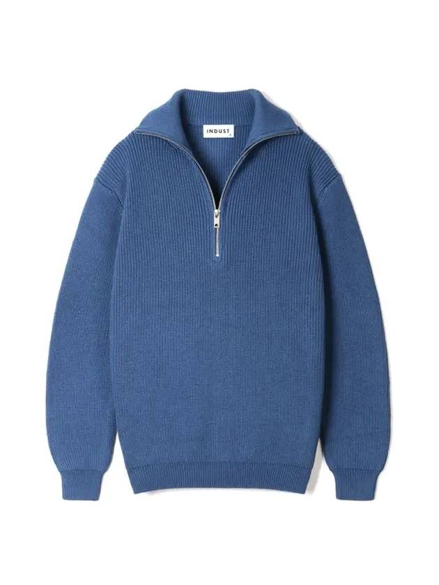 DevelopVer Sienna Hachi Half Zip Up KnitBlue - INDUST - BALAAN 2