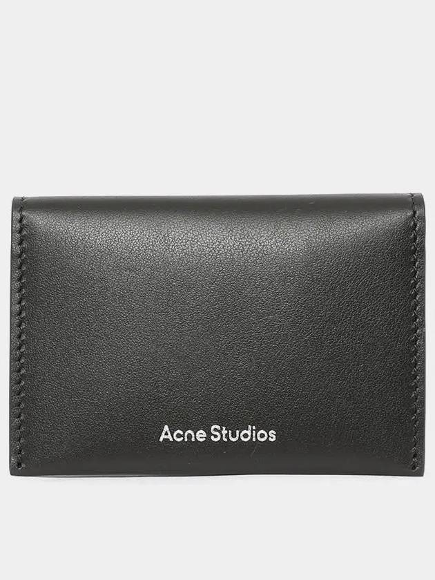 Folded Leather Card Wallet Black - ACNE STUDIOS - BALAAN 2