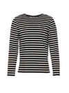 Minquiers Modern Stripe Long Sleeve T-Shirt Noir - SAINT JAMES - BALAAN 1