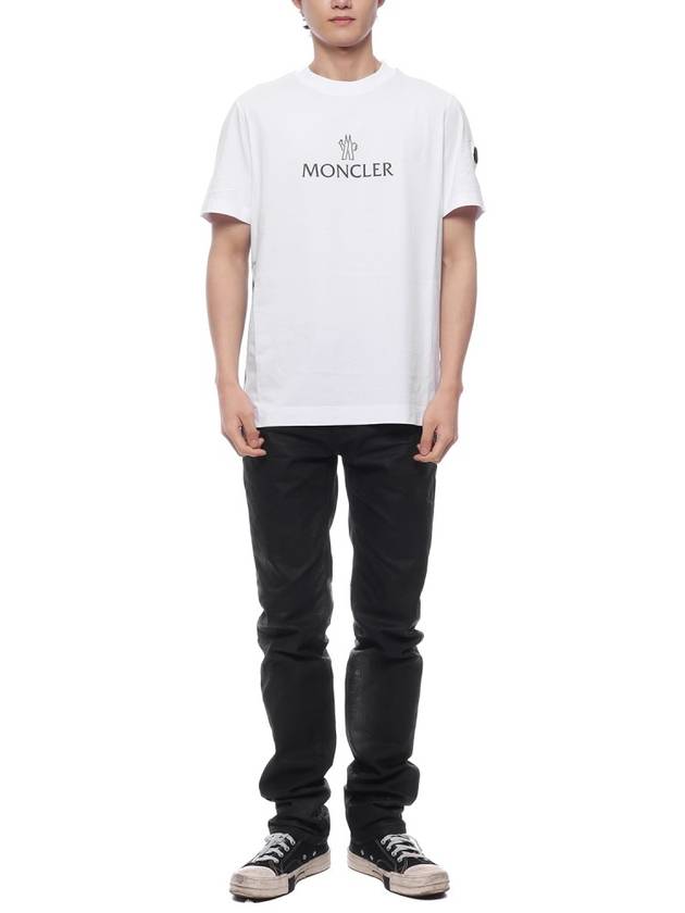 Logo Cotton Short Sleeve T-Shirt White - MONCLER - BALAAN 4