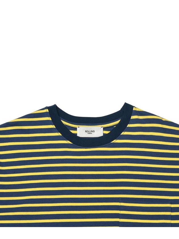 STRIPED POCKET LOOSE T SHIRT YELLOW - ROLLING STUDIOS - BALAAN 3