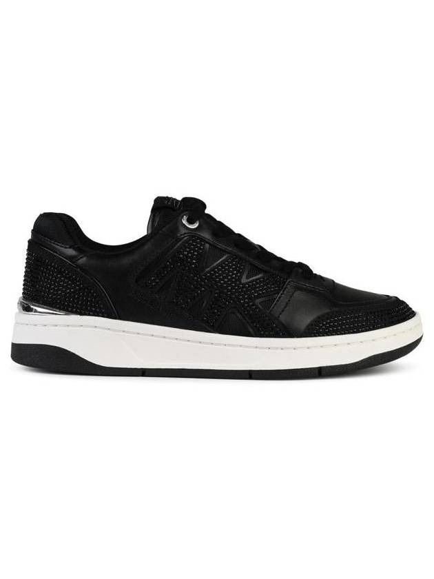 Michael Kors 'Rebel' Black Leather Sneakers - MICHAEL KORS - BALAAN 1