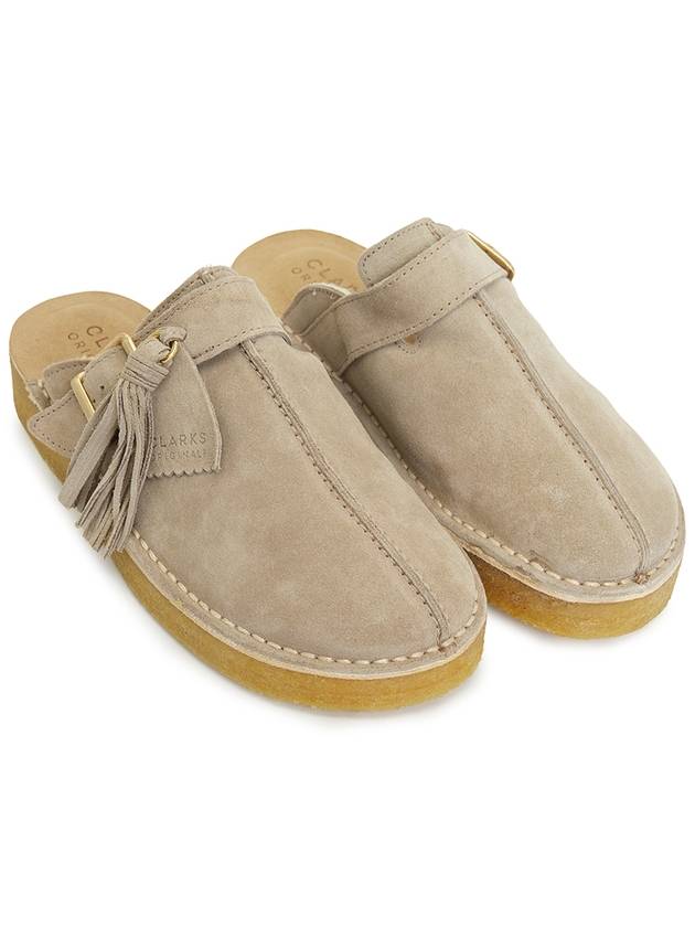 Women's Track Suede Mules Sand - CLARKS - BALAAN 4