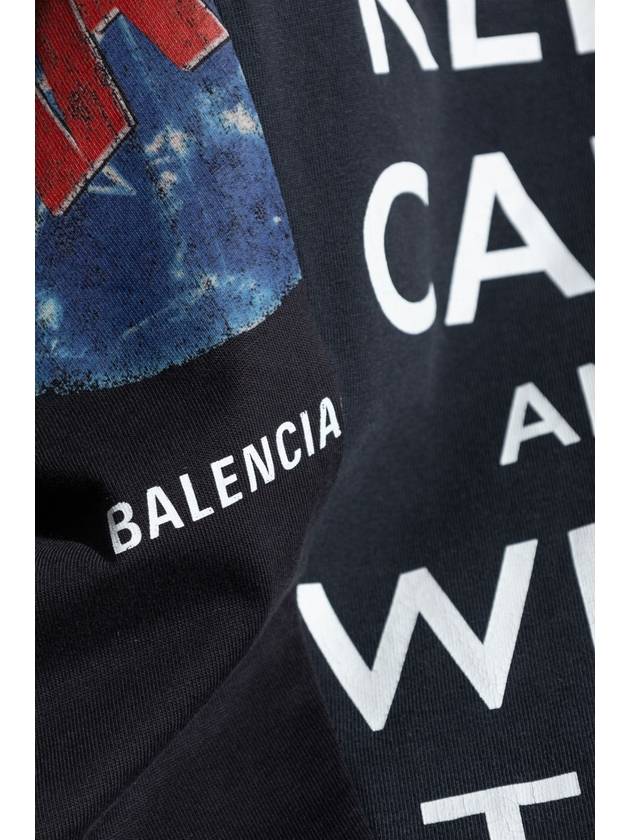 Women s 50 Short Sleeve T Shirt Washed Black - BALENCIAGA - BALAAN 6