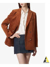 Lucy Double-Breasted Corduroy Blazer Jacket Camel - A.P.C. - BALAAN 2