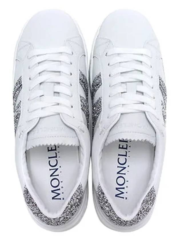 Monaco M Trainer Glitter Embellished Low Top Sneakers White - MONCLER - BALAAN 5